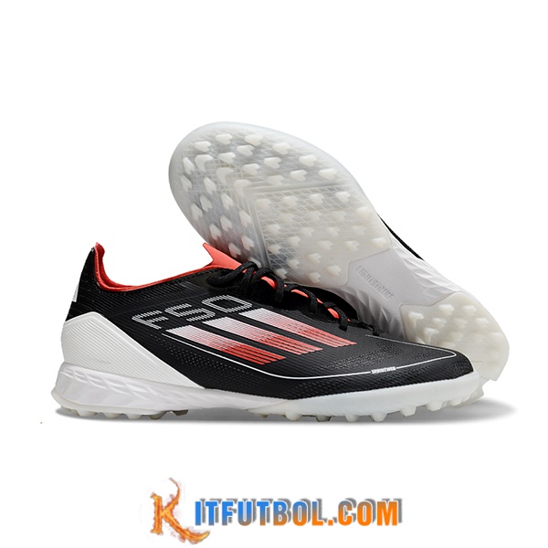Adidas Botas De Fútbol F50 PRO TF Negro/Blanco/Rojo