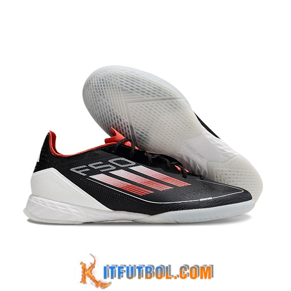 Adidas Botas De Fútbol F50 PRO IC Negro/Blanco/Rojo