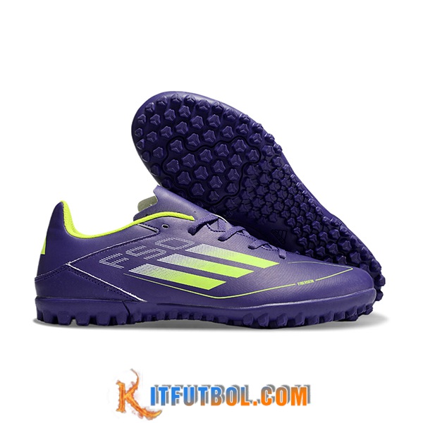 Adidas Botas De Fútbol F50 CLUB TF Violeta/Verde