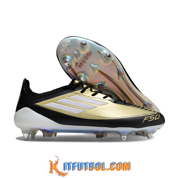 Adidas Botas De Fútbol F50 ELITE SG Negro/Amarillo/Blanco