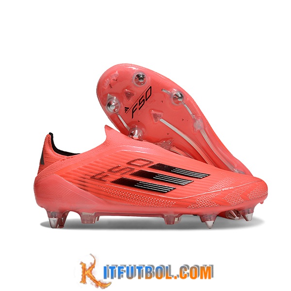 Adidas Botas De Fútbol F50 Elite Laceless SG Naranja/Negro