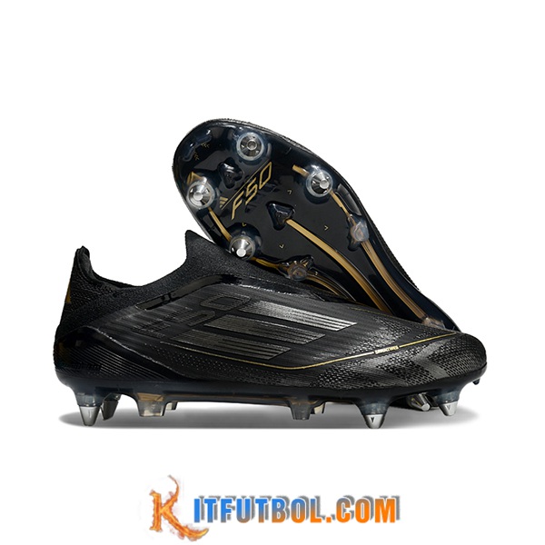 Adidas Botas De Fútbol F50 Elite Laceless SG Negro/Amarillo