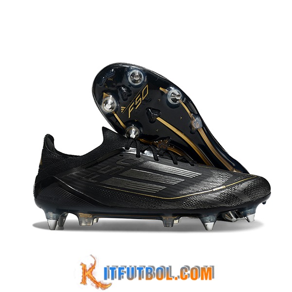 Adidas Botas De Fútbol F50 Elite SG Negro/Amarillo