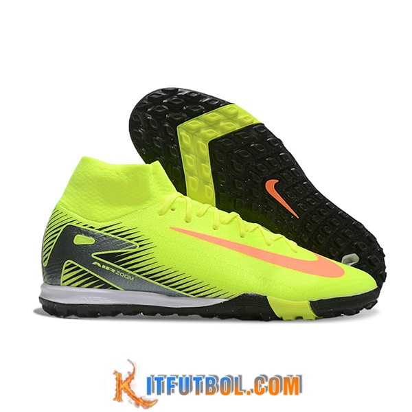 Nike Botas De Fútbol Air Zoom Mercurial Superfly X Elite TF Amarillo/Negro/Naranja