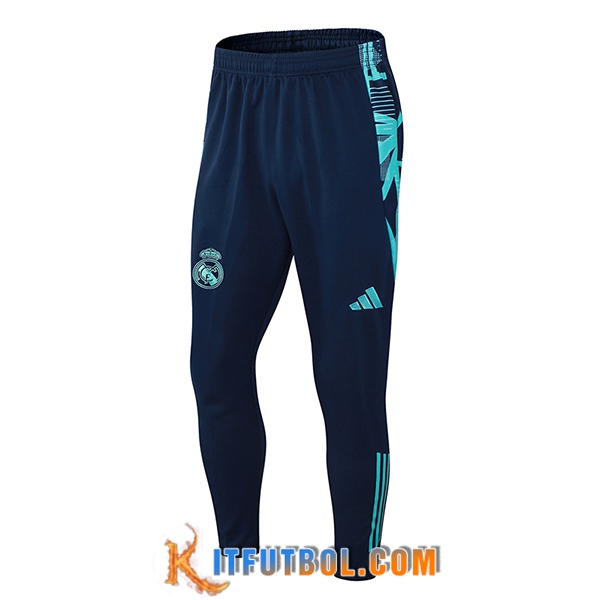 Pantalon Entrenamiento Real Madrid Azul/Verde 2024/2025 -02