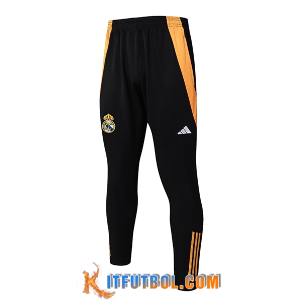 Pantalon Entrenamiento Real Madrid Negro/Naranja 2024/2025