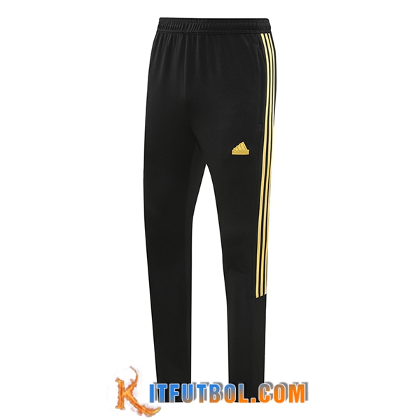 Pantalon Entrenamiento Adidas Negro/Amarillo 2024/2025