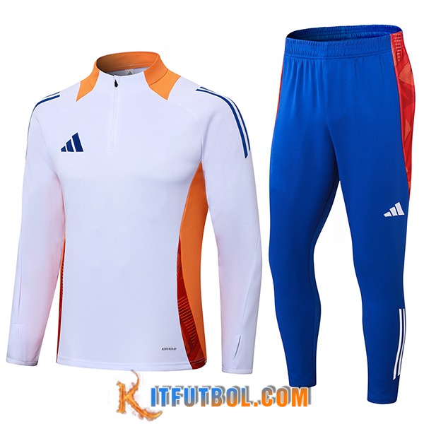 Chandal Equipos De Futbol Adidas Blanco/Naranja/Azul 2024/2025