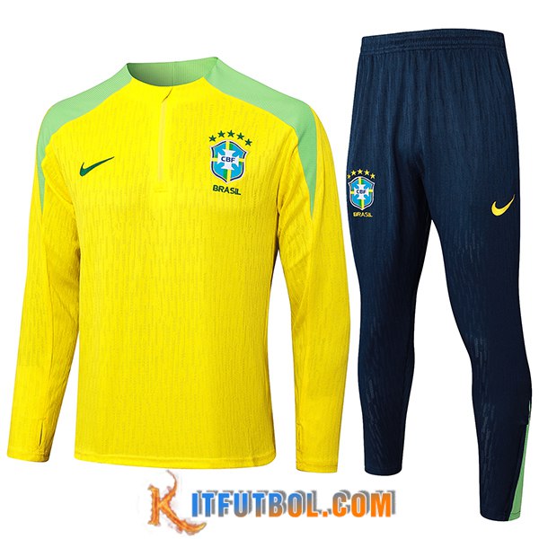 Chandal Equipos De Futbol Brasil Amarillo/Verde 2024/2025 -03