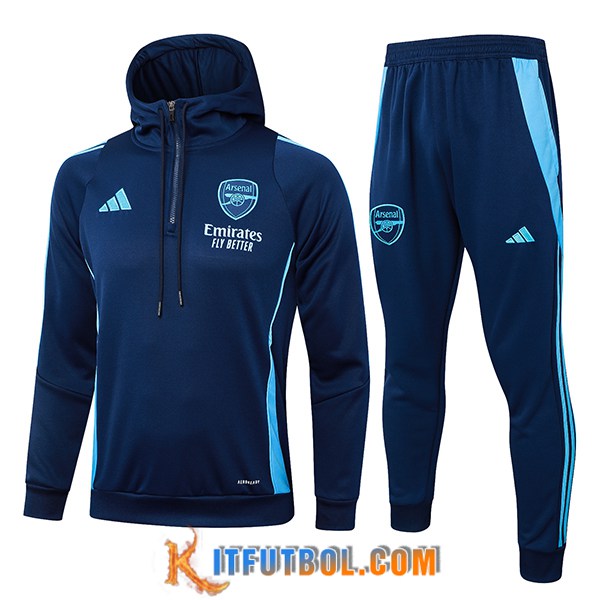 Chaqueta Con Capucha Chandal Rompevientos Arsenal azul real 2024/2025