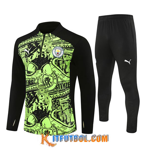 Chandal Equipos De Futbol Manchester City Verde/Negro 2024/2025