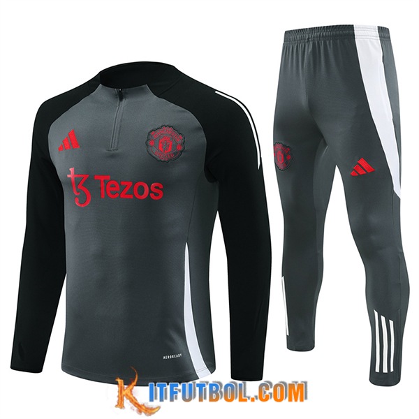 Chandal Equipos De Futbol Manchester United Gris/Negro/Blanco 2024/2025