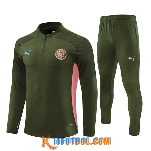 Chandal Equipos De Futbol Manchester City Verde/Rosa 2024/2025