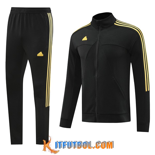Chandal Equipos De Futbol Chaquetas Adidas Negro/Amarillo 2024/2025