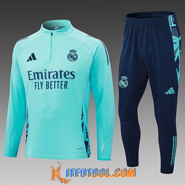 Chandal Equipos De Futbol Real Madrid Ninos Verde/Azul 2024/2025 -02