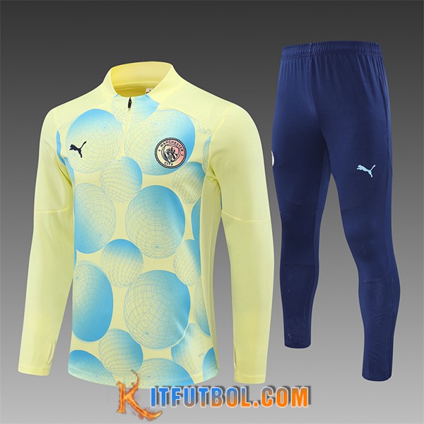 Chandal Equipos De Futbol Manchester City Ninos Amarillo/Azul 2024/2025