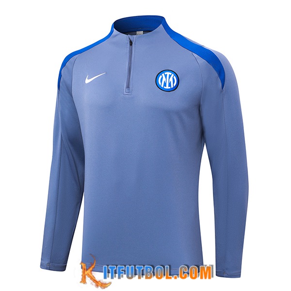 Sudadera De Entrenamiento Inter Milan Gris/Azul 2024/2025