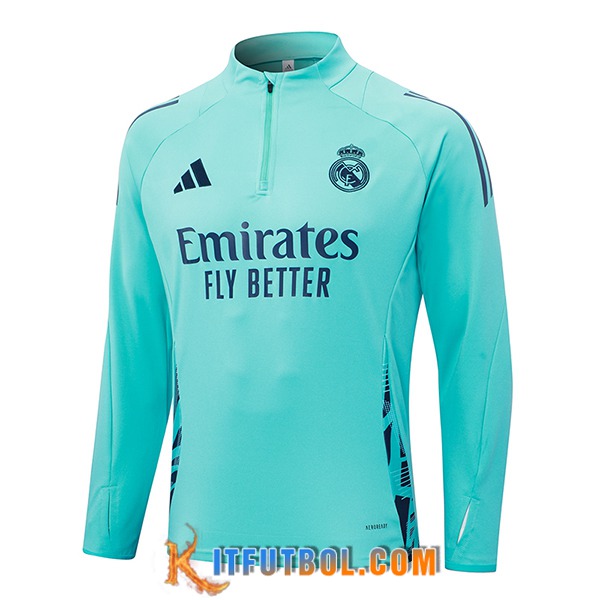 Sudadera De Entrenamiento Real Madrid Verde/Azul 2024/2025