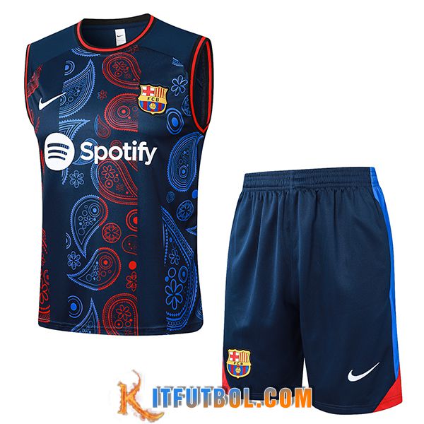 Camiseta Entrenamiento sin mangas FC Barcelona Azul/Rojo 2024/2025