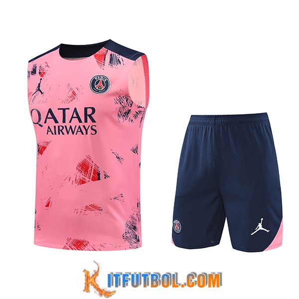 Camiseta Entrenamiento sin mangas PSG Rosa/Azul 2024/2025