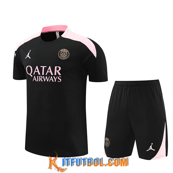 Camiseta Entrenamiento PSG Negro/Rosa 2024/2025