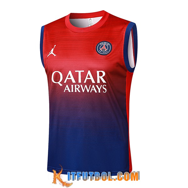 Chalecos De Futbol PSG Rojo/Azul 2024/2025 -03