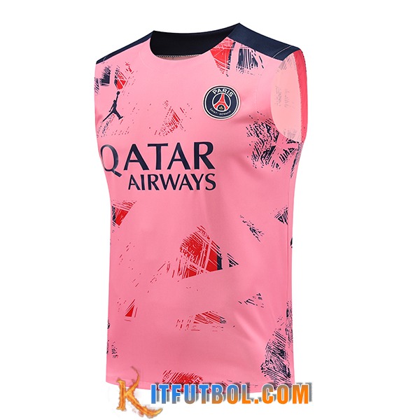 Chalecos De Futbol PSG Rosa/Azul 2024/2025