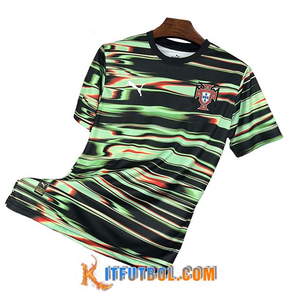Camiseta Entrenamiento Portugal Negro/Verde 2024/2025