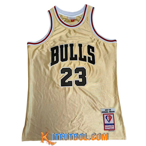 Camisetas Chicago Bulls (JORDAN #23) 2024/25 Amarillo/Negro
