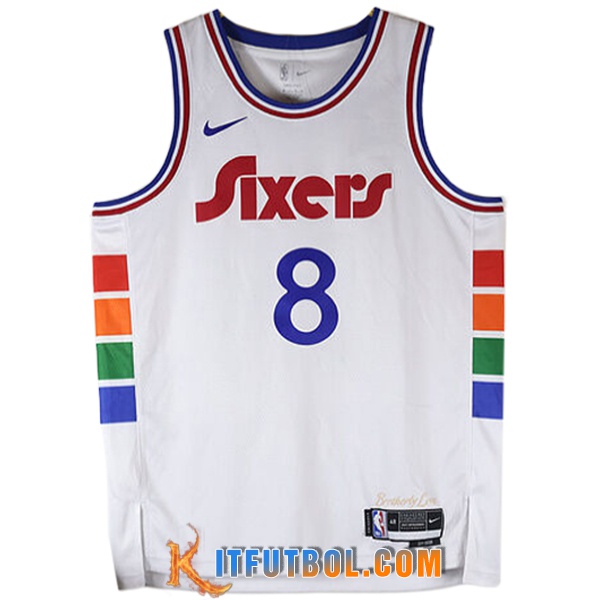 Camisetas Philadelphia 76ers (GEORGE #8) 2024/25 Blanco