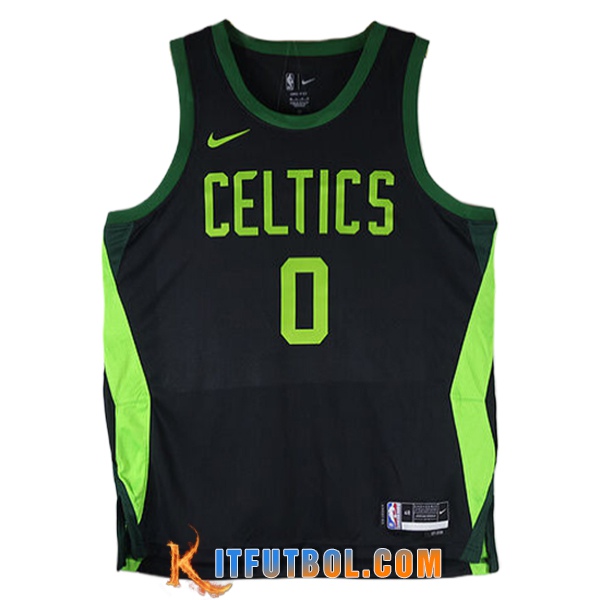 Camisetas Boston Celtics (TATUM #0) 2024/25 Negro/Verde -03