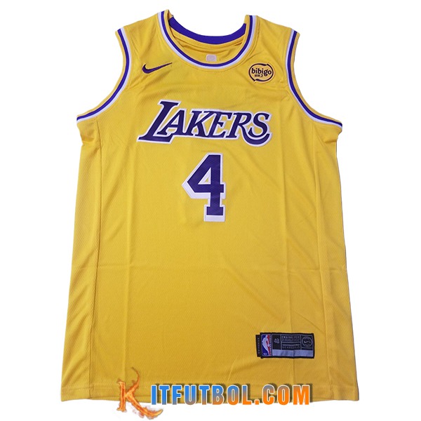 Camisetas Los Angeles Lakers (KNECHT #4) 2024/25 Amarillo