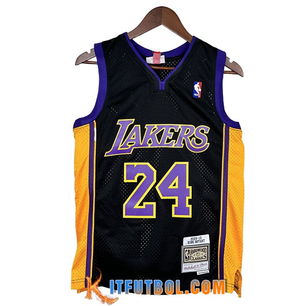 Camisetas Los Angeles Lakers (BRYANT #24) 2023/24 Negro/Amarillo/Violeta