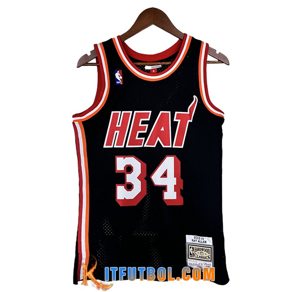 Camisetas Miami Heat (ALLEN #34) 2024/25 Negro/Rojo