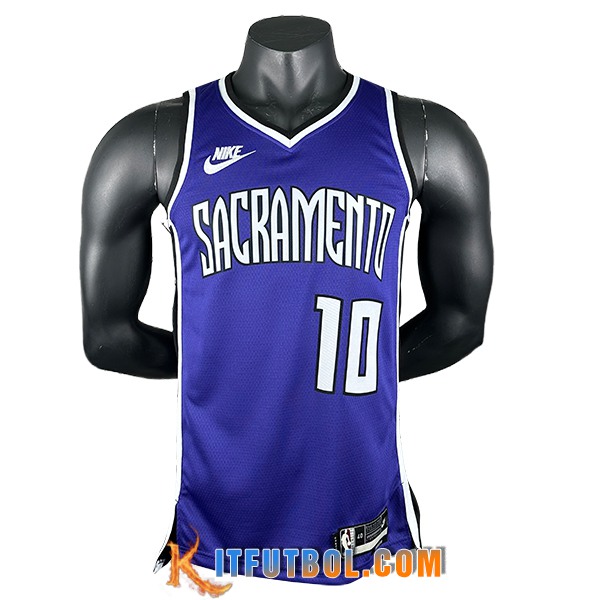 Camisetas Sacramento Kings (DEROZAN #10) 2024/25 Violeta/Blanco -02