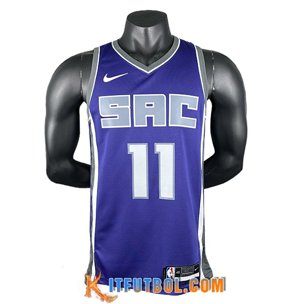 Camisetas Sacramento Kings (SABONIS #11) 2024/25 Violeta/Blanco/Gris