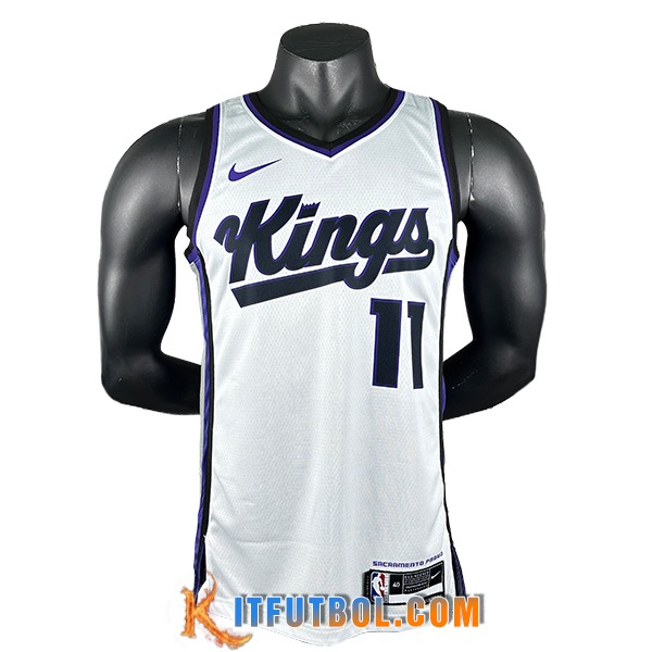 Camisetas Sacramento Kings (SABONIS #11) 2024/25 Blanco/Negro/Violeta