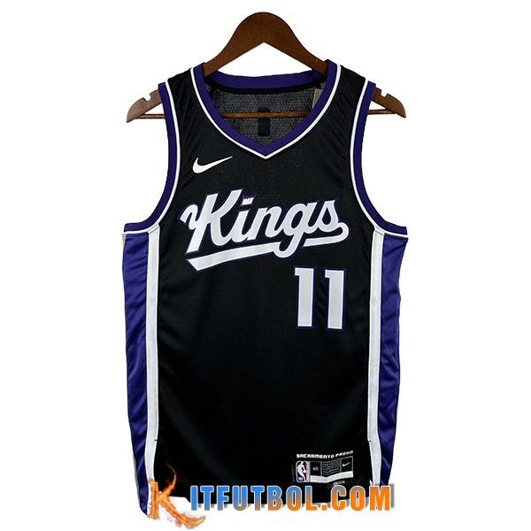 Camisetas Sacramento Kings (SABONIS #11) 2024/25 Negro/Blanco/Violeta