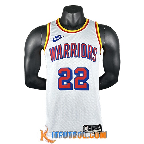 Camisetas Golden State Warriors (WIGGINS #22) 2024/25 Blanco/Rojo