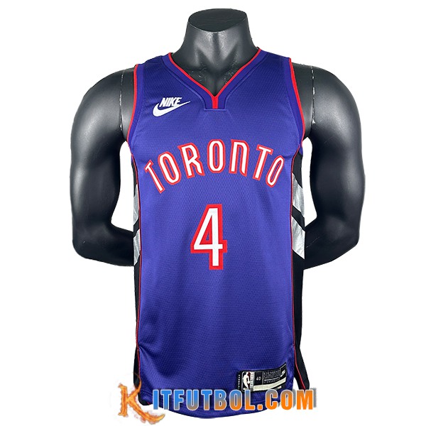Camisetas Toronto Raptors (BARNES #4) 2024/25 Violeta/Negro