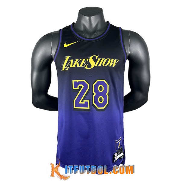 Camisetas Los Angeles Lakers (HACHIMURA #28) 2024/25 Violeta/Negro