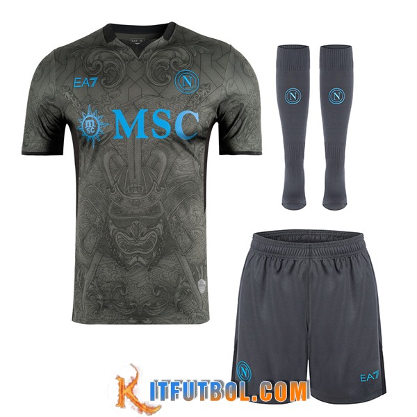 Camisetas Futbol SSC Napoli Tercera (Cortos + Calcetines) 2024/2025