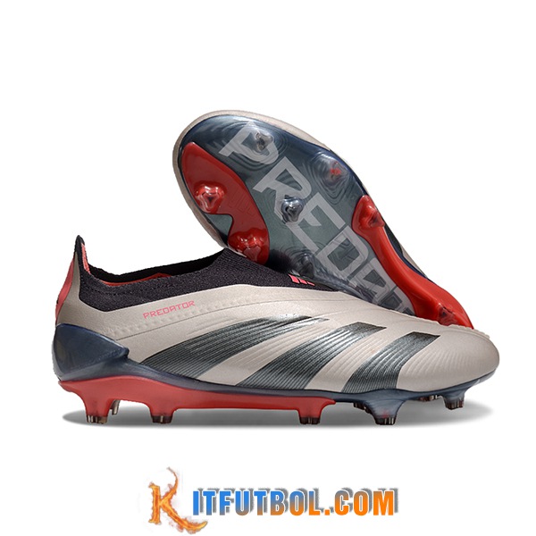 Adidas Botas De Fútbol PREDATOR ELITE LACELESS BOOTS FG Gris/Naranja -02