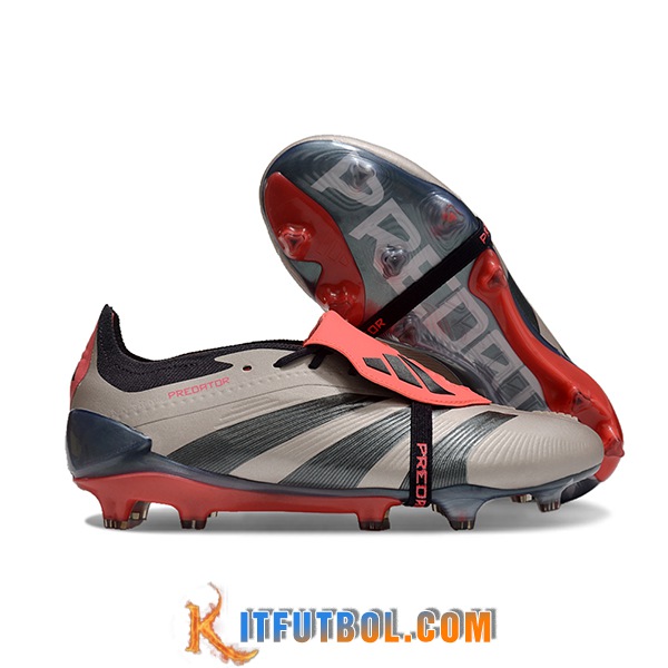 Adidas Botas De Fútbol Predator Elite Tongue FG Gris/Naranja -03