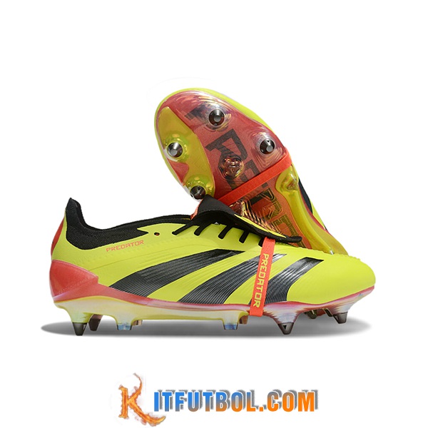 Adidas Botas De Fútbol Predator Elite Tongue SG Amarillo/Negro/Naranja