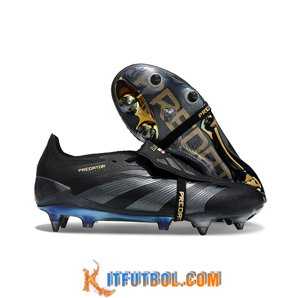 Adidas Botas De Fútbol Predator Elite Tongue SG Negro/Gris