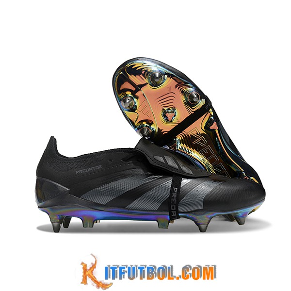 Adidas Botas De Fútbol Predator Elite Tongue SG Negro/Gris -02