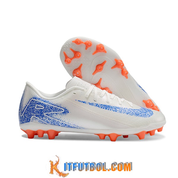 Nike Botas De Fútbol AIR ZOOM MERCURIAL VAPOR XVI ACADEMY X MBAPPE AG Blanco/Azul/Naranja