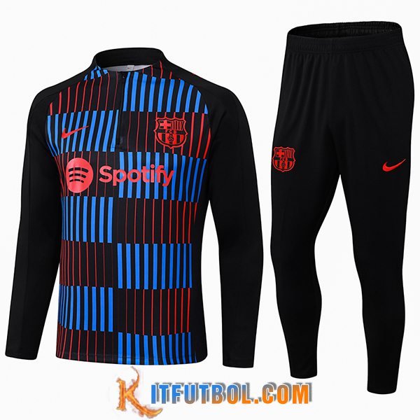 Chandal Equipos De Futbol FC Barcelona Negro/Azul/Rojo 2024/2025 -02