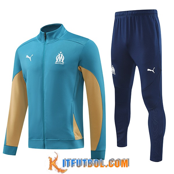Chandal Equipos De Futbol Chaquetas Marsella Azul/Marrón 2024/2025